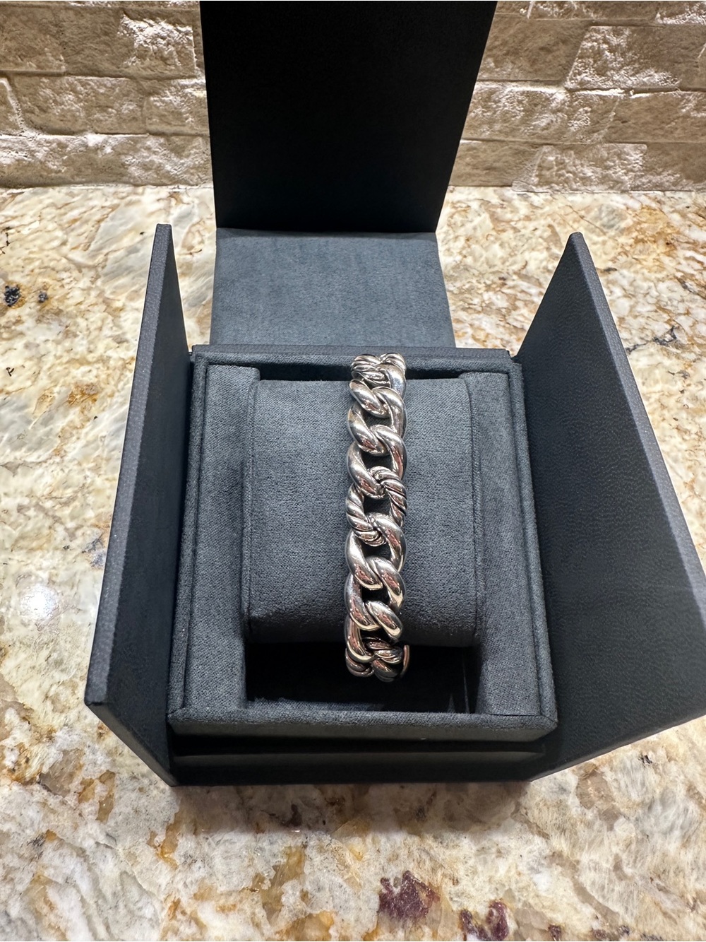 David Yurman Silver Chain Curb Bracelet